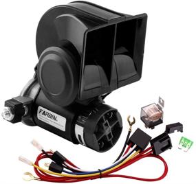 img 4 attached to 🚚 FARBIN 12V 150db Loud Car Horn Snail Air Horn with Relay Harness for Trucks and Vehicles - Black Horn