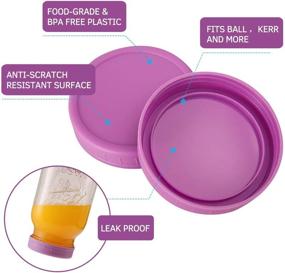 img 2 attached to [16 Pack] Food-Grade Colored Storage Caps for Canning Jars - Fits Ball, Kerr & More - 8 Wide Mouth & 8 Regular Mouth - Anti-Scratch Resistant Surface - Plastic Mason Jar Lids