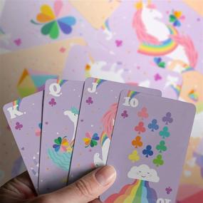 img 3 attached to 🦄 Unicorn Playing Cards - Premium Deck with Vibrant Rainbow Colors for Kids & Adults - Perfect for Poker Games