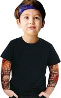 👕 cute camouflage cotton shirts with tattoo sleeves for toddler boys (1-12 years) - stylish kid t-shirt tops logo