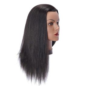 img 3 attached to 💇 Hairlink 20-22'' Mannequin Head with Human Hair: High-Quality Styling Training Doll for Cosmetology Practice (9926B0214H)