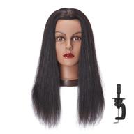 π hairlink 20-22'' mannequin head with human hair: high-quality styling training doll for cosmetology practice (9926b0214h) logo