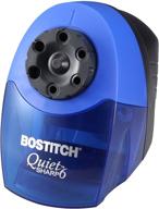 bostitch quietsharp 6 heavy duty electric pencil sharpener - classroom essential, 6-holes, blue (eps10hc) logo