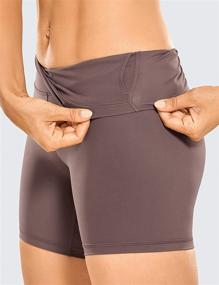 img 2 attached to 🩲 CRZ YOGA Women's Naked Feeling Biker Shorts - Ultimate Comfort and Support for Yoga, Workout, and Running