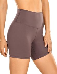 img 4 attached to 🩲 CRZ YOGA Women's Naked Feeling Biker Shorts - Ultimate Comfort and Support for Yoga, Workout, and Running