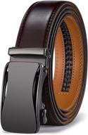 👖 ratchet brilliant leather adjustable casual men's belt accessories logo