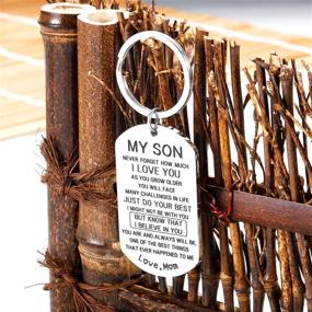 img 1 attached to 🎁 Meaningful Son Gifts from Mom: Inspiring Key Chain for Teen Boy - Ideal for Birthdays, Graduation, Anniversaries & Christmas