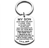 🎁 meaningful son gifts from mom: inspiring key chain for teen boy - ideal for birthdays, graduation, anniversaries & christmas logo