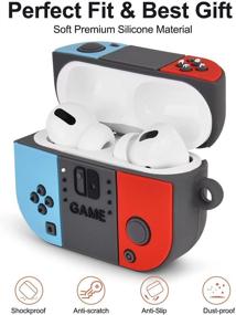 img 2 attached to 🎧 Чехол для Airpods Pro KOREDA Switch Case - Милый 3D-картонный смешной чехол для детей, девочек, подростков, мальчиков - Мягкий силиконовый чехол с модным персонажем