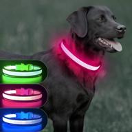 ezierfy light up dog collars: usb rechargeable adjustable puppy collars for night safety & visibility logo