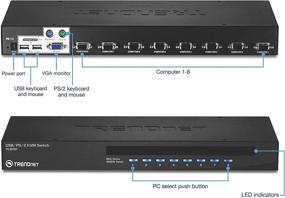 img 3 attached to 🔁 TRENDnet TK-803R: 8-Port Rack Mount KVM Switch with VGA & USB Connection, USB/PS2 Support, Device Monitoring, Auto Scan - Control 8 Computers/Servers
