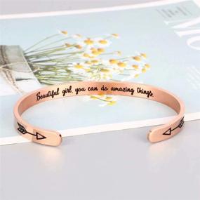 img 2 attached to Beautiful Girls' Jewelry and Bracelets - MOOHAM Inspirational Graduation Bracelet