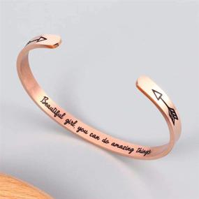 img 1 attached to Beautiful Girls' Jewelry and Bracelets - MOOHAM Inspirational Graduation Bracelet