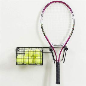 img 2 attached to 🎾 Tennis Racket Storage Wall Mount by MyGift
