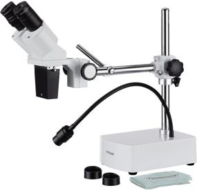 img 4 attached to 🔬 AmScope SE400X Professional Binocular Stereo Microscope with WF5x and WF10x Eyepieces, 5X and 10X Magnification, 1X Objective Lens, LED Lighting, Boom-Arm Stand, 110V-120V