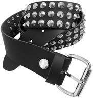 anarchy men's accessories: black conical studded leather belts logo