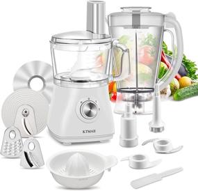 img 4 attached to 🥣 KTMAII Compact Food Processor Blender Combo: 5 Cup Bowl, 500 Watts, White