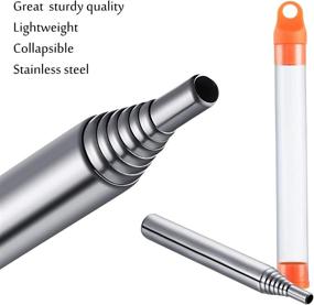 img 2 attached to 🔥 Compact and Durable Stainless Steel Campfire Multitool: Mudder Collapsible Fire Tool, Blower Pipe (4 Pieces) - Perfect for Picnics, Camping, and Hiking!"