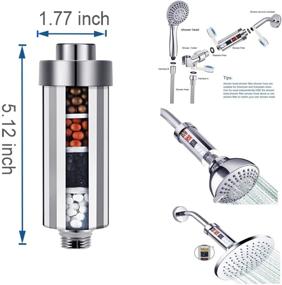 img 1 attached to 🚿 REINVIGU Shower Head Filter - Multi-Stage Bead Stone for Superior Hard Water Softening. Rapid Chlorine Removal for Optimal Performance with All Shower Head Types. High Output Enhances Hydration & Rejuvenates Dry Skin and Hair.