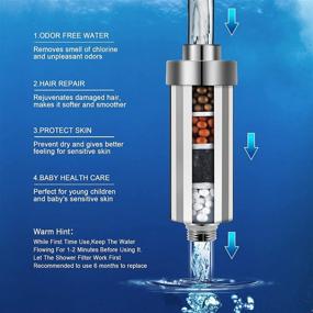 img 3 attached to 🚿 REINVIGU Shower Head Filter - Multi-Stage Bead Stone for Superior Hard Water Softening. Rapid Chlorine Removal for Optimal Performance with All Shower Head Types. High Output Enhances Hydration & Rejuvenates Dry Skin and Hair.