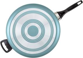 img 1 attached to 🍳 6 Quart Blue Farberware Jumbo Cooker/Saute Pan, Dishwasher Safe & Nonstick, with Helper Handle