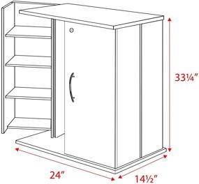 img 3 attached to 🔐 Черный запирающийся медиа шкаф для хранения от Prepac