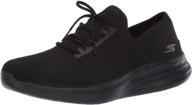 👟 black skechers women's walking sneaker: comfy & stylish women's shoes logo