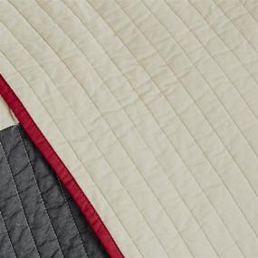 img 2 attached to 🛏️ Woolrich Reversible Cabin Lifestyle Design Quilt Bedding Set - All Season, Breathable Coverlet Bedspread with Matching Shams - King/Cal King Size - Huntington Plaid Red - 3 Piece