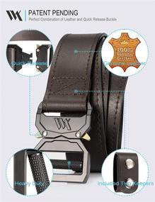 img 2 attached to WOLFANT Leather Tactical Genuine Release Men's Accessories for Belts