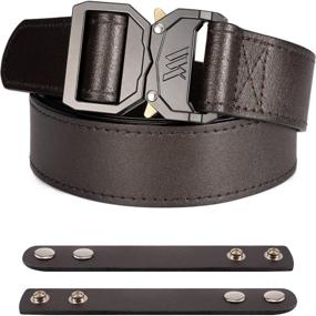 img 4 attached to WOLFANT Leather Tactical Genuine Release Men's Accessories for Belts