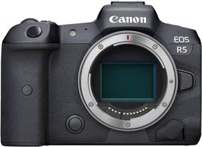 img 4 attached to 📸 Усовершенствованная Canon EOS R5: Беззеркальная камера с функцией видеосъемки 8K, датчиком CMOS формата "полнокадр" на 45 мегапикселей, графическим процессором DIGIC X, двумя слотами для карт памяти и механическим затвором, поддерживающим скорость съемки 12 кадров в секунду. Только корпус.