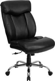 img 3 attached to HERCULES Series Big & Tall 400 lb. Rated Black LeatherSoft Executive Ergonomic Office Chair with Full Headrest - Premium Comfort for Larger Individuals