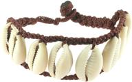 cowrie shells ladder braided bracelet logo