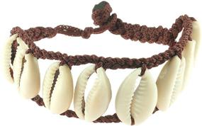 img 3 attached to Cowrie Shells Ladder Braided Bracelet