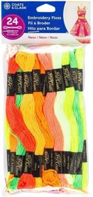 img 1 attached to 🧵 J &amp; P Coats Neon Embroidery Floss Set - 24 Skeins