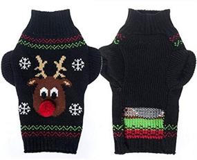 img 1 attached to 🎅 BOBIBI Cat Sweater Christmas Santa Claus Pet Cat Winter Knitwear Warm Clothes - Stay Festive and Cozy this Holiday Season!