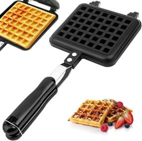 img 4 attached to 🧇 Versatile Non-Stick Waffle Irons: Cast Aluminum Mold Pan for Belgian Waffles, Sandwiches, and More!