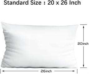 img 1 attached to 🛏️ Haperlare 4-Pack 100% Egyptian Cotton Pillow Protectors - Premium Tight Sateen Weave Standard Pillowcases, 400 Thread Count - Breathable Zippered Pillow Covers - 20 x 26 inch