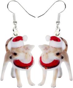 img 4 attached to 🐶 NEWEI Acrylic Chihuahua Dog Earrings - Dangle Drop Jewelry for Women, Kids, and Pet Lovers - Sweet Puppy Animal Design - Perfect Gift and Charm