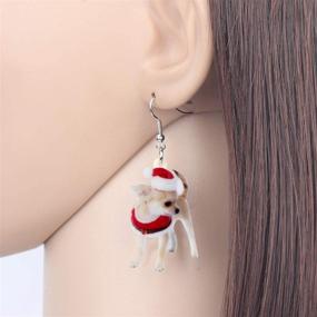 img 3 attached to 🐶 NEWEI Acrylic Chihuahua Dog Earrings - Dangle Drop Jewelry for Women, Kids, and Pet Lovers - Sweet Puppy Animal Design - Perfect Gift and Charm