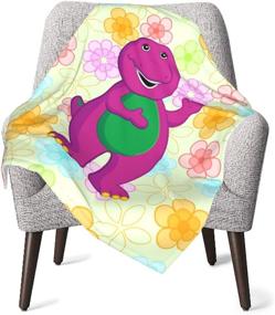 img 4 attached to Dinosaur Blanket Children Receiving Blankets Bedding