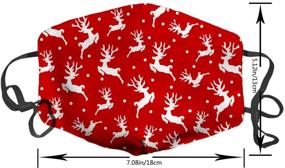 img 2 attached to 🦌 LuxSweet Elegant Ditsy Reindeer Christmas Face Decorative Fashion Design – Washable & Reusable Unisex Soft Comfort Mask for Men and Women