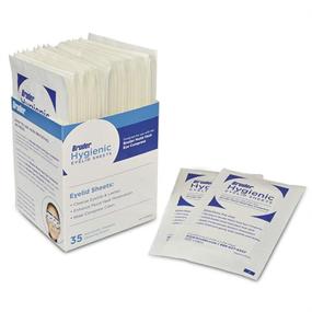 img 4 attached to 👁️ Bruder Hygienic Eyelid Cleansing Sheets Micro Fine - 35 Count Box | Individually Wrapped & Untreated Sheets