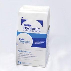 img 1 attached to 👁️ Bruder Hygienic Eyelid Cleansing Sheets Micro Fine - 35 Count Box | Individually Wrapped & Untreated Sheets