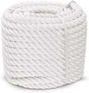 🔵 aoneky 1/2 5/8 3/4 7/8 inch white nylon twisted rope - pull rope cord (1/2 inch x 50 ft) logo