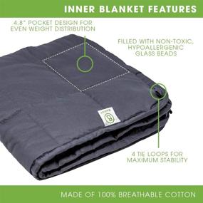 img 1 attached to 🧩 BARMY Weighted Lap Pad for Kids - 24x24 inches, 5lbs, 7 Color Options - Removable & Washable Cover - Sensory Lap Pad for Children, Toddlers, Dogs - 100% Cotton Inner Weighted Blanket - Blue