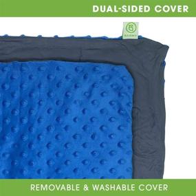 img 2 attached to 🧩 BARMY Weighted Lap Pad for Kids - 24x24 inches, 5lbs, 7 Color Options - Removable & Washable Cover - Sensory Lap Pad for Children, Toddlers, Dogs - 100% Cotton Inner Weighted Blanket - Blue