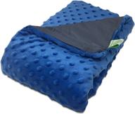 🧩 barmy weighted lap pad for kids - 24x24 inches, 5lbs, 7 color options - removable & washable cover - sensory lap pad for children, toddlers, dogs - 100% cotton inner weighted blanket - blue logo