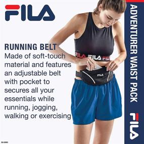 img 3 attached to FILA Waist Pack - Adjustable Running Belt Fanny Pack for Women & Men - Sports Pouch Phone Holder ideal for Running, Walking, Cycling, Exercise & Fitness