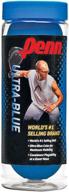 penn ultra-blue racquetballs (2 cans) – premium quality, extra bounce, 3 ball can logo